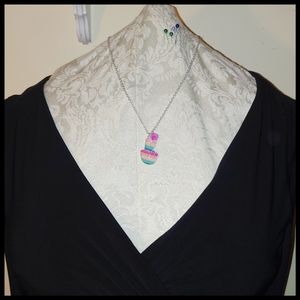 Cute BFF Peace Sign Rainbow Necklace